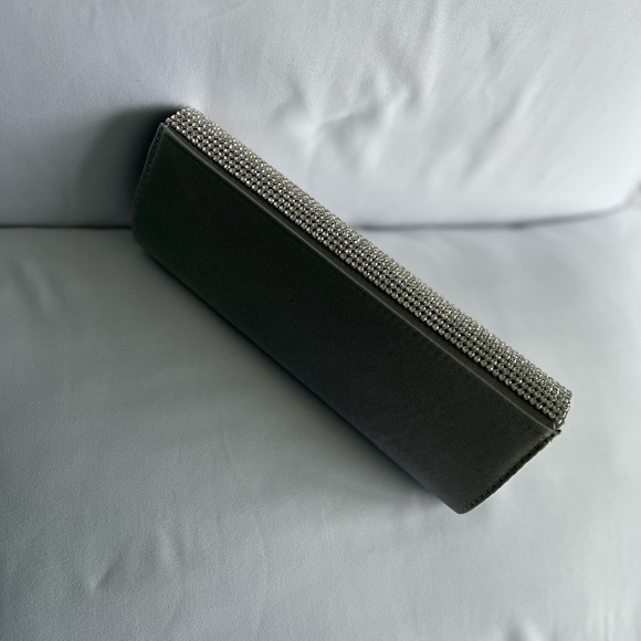 NWT J Francis - Silver Rhinestone Evening Clutch - Picture 5 of 11